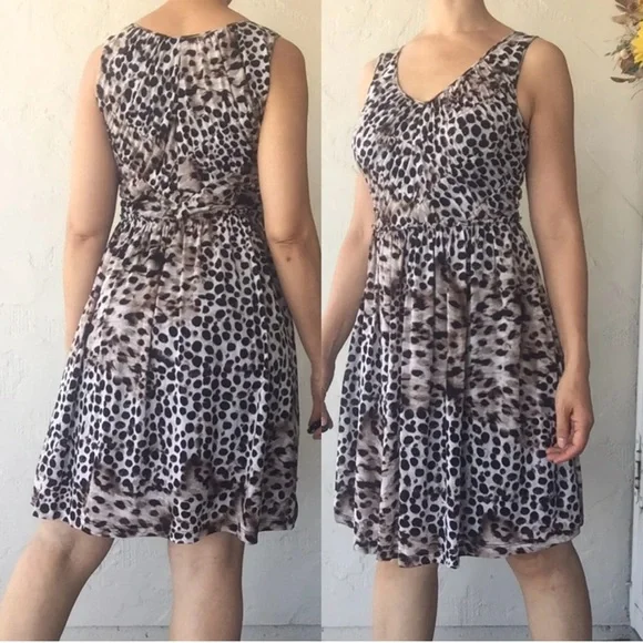 Leopard Print Sleeveless Dress - Picture 3 of 9